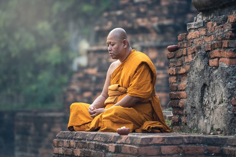Shaolin Monk Meditating
